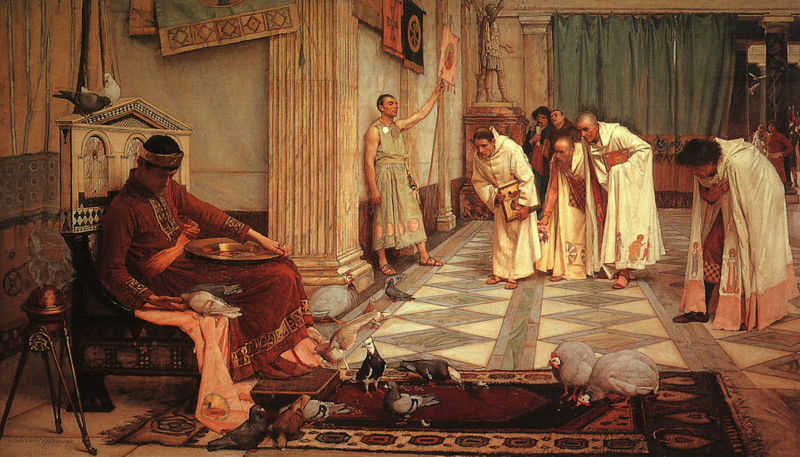 Emperor Honorius receives news of the Visigoth Alaric